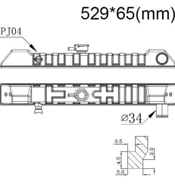 Бачок радиатора Toyota 4 Runner 1, HI-LUX 5 напорный верхний (1984-1998)