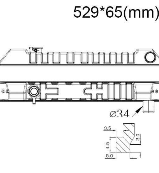 Бачок радиатора Toyota 4 Runner 2, HI-LUX 5 напорный верхний (1988-1998)