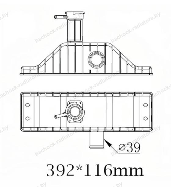 Бачок радиатора New Holland, Caterpillar, Case, Ford