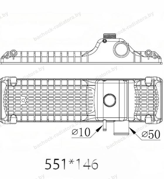 Бачок радиатора New Holland, Caterpillar, Case, Ford
