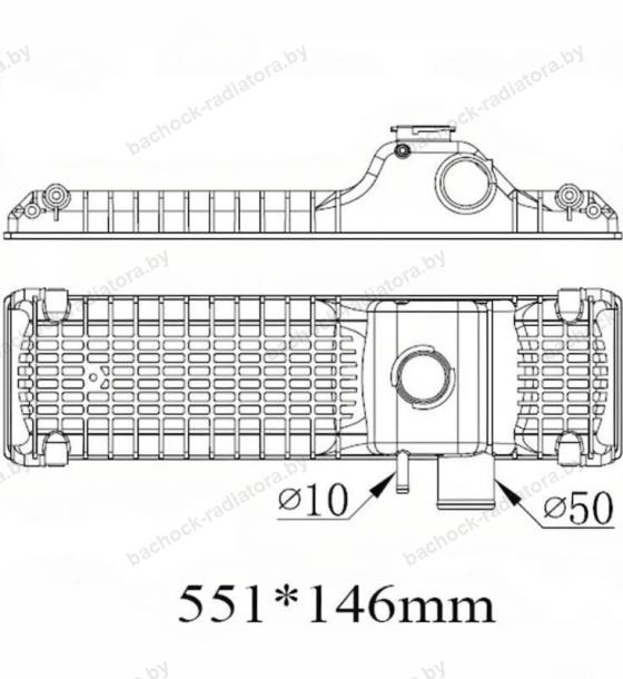 Бачок радиатора New Holland, Caterpillar, Case, Ford