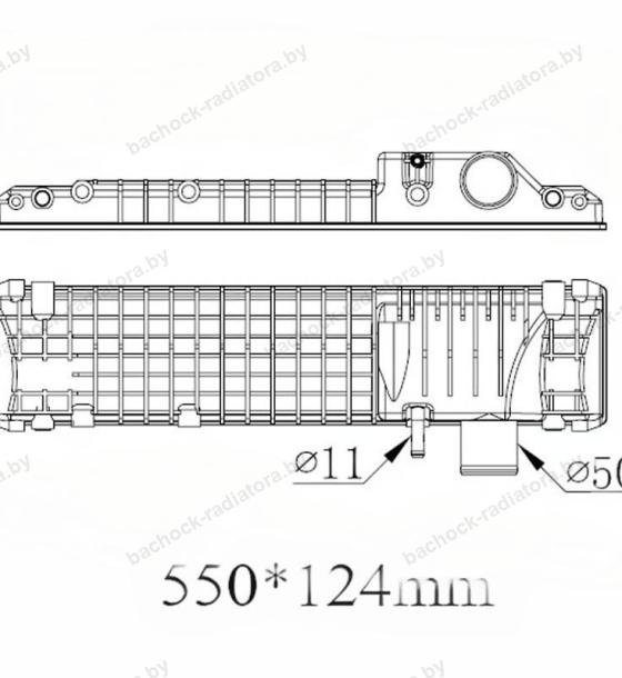 Бачок радиатора New Holland, Caterpillar, Case, Ford