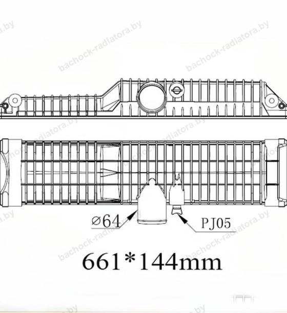Бачок радиатора Caterpillar, Case, JCB, Komatsu