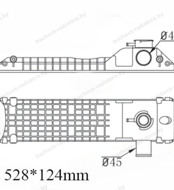 Бачок радиатора Caterpillar, Case, JCB, Komatsu
