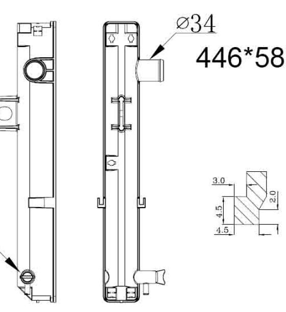 Бачок радиатора погрузчика Hyster, Isuzu, Komatsu, TCM, Toyota, Yale