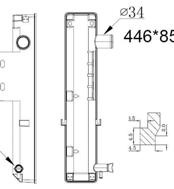 Бачок радиатора погрузчика Hyster, Isuzu, Komatsu, TCM, Toyota, Yale