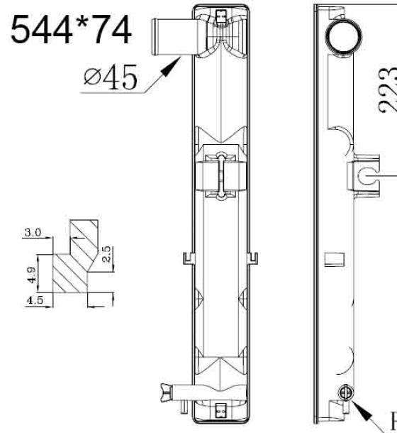 Бачок радиатора погрузчика Hyster, Isuzu, Komatsu, TCM, Toyota, Yale