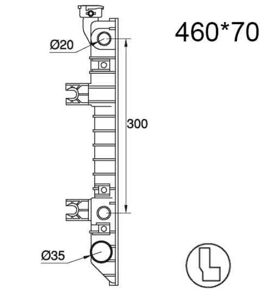 Бачок радиатора погрузчика Komatsu, Nissan