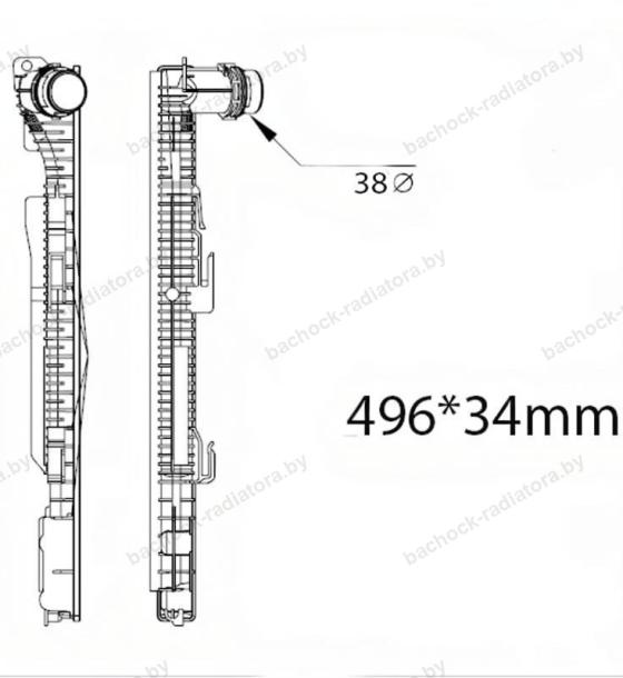 Бачок радиатора Bmw 1-Series F20, F21 (2015-2019), 2-Series F22, F23, F87 (2013-2020), 3-Series F30, F31 (2014-2019), 3-Series F34 (2013-2020), 4-Series F32, F33 (2013-2020), 4-Series F36 (2014-2020)