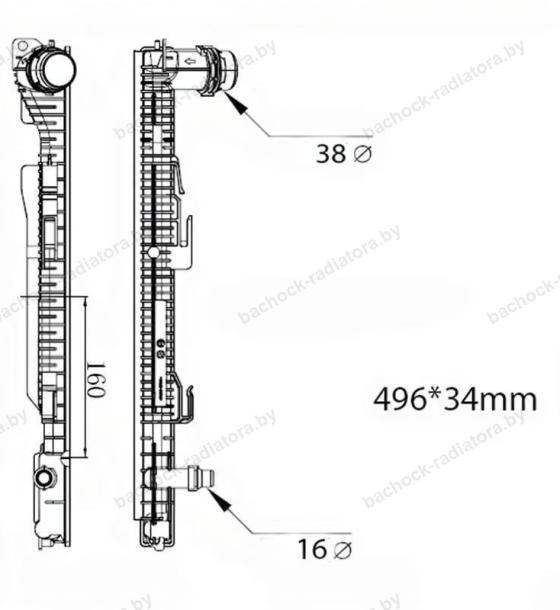 Бачок радиатора BMW 1-Series F20, F21, BMW 2-Series F22, F23, F87, BMW 3-Series F30, F31, F35, F80, BMW 3-Series F34, BMW 4-Series F32, F33, F82, F83, BMW 4-Series F36 (2011-2020)