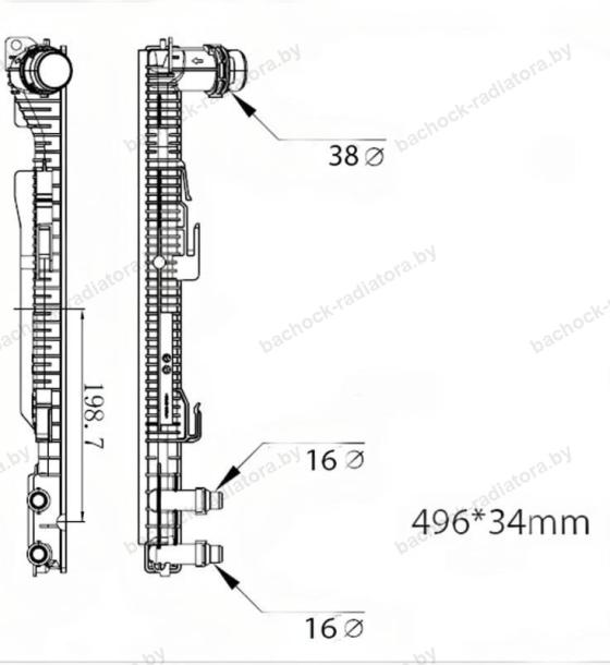 Бачок радиатора BMW 3-Series F30, F31, F35, F80, BMW 3-Series F34, BMW 4-Series F32, F33, F82, F83, BMW 4-Series F36 (2011-2020)
