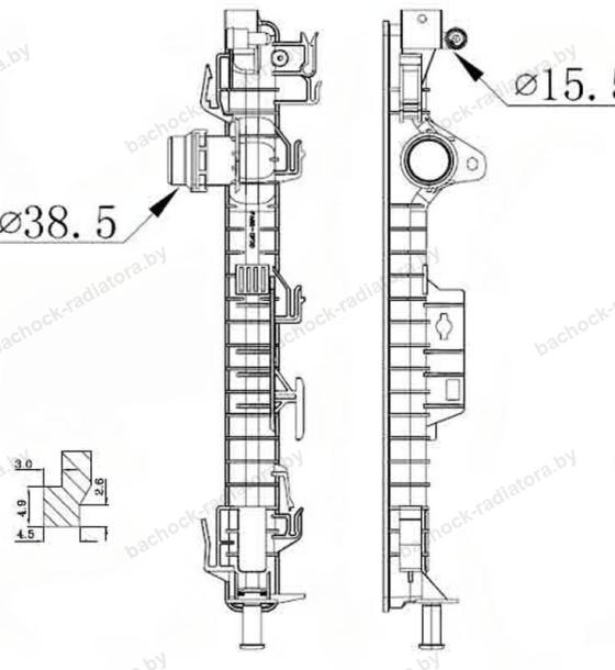 Бачок радиатора Ford C-MAX 2, Ford FOCUS 3, Ford GALAXY 2, Ford MONDEO 4, Ford S-MAX 1 (2006-2019)