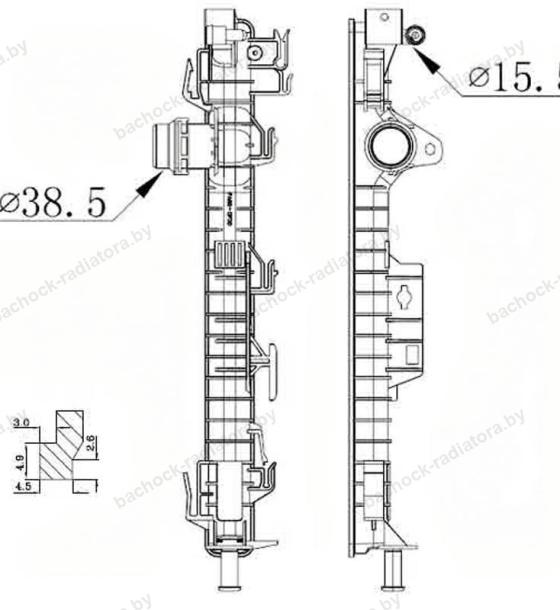 Бачок радиатора Volvo S60 2, Volvo S80 2, Volvo V40, Volvo V70 3, Volvo XC 60 1, Volvo XC 70 2 (2006-2019)