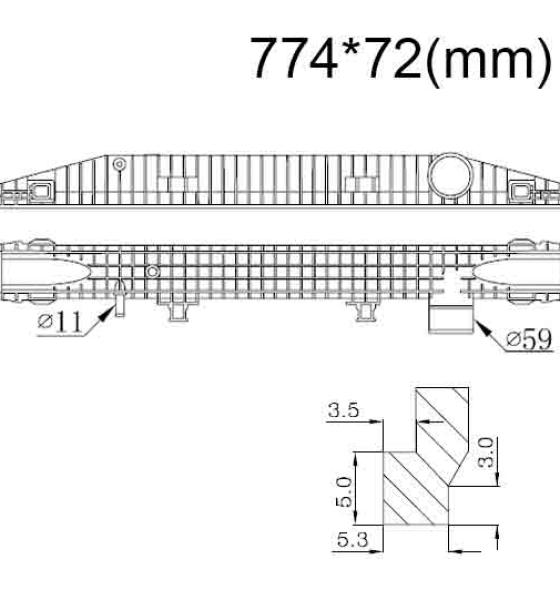 Бачок радиатора Iveco Eurostar, Eurotech, Euromover, Eurotrakker напорный верхний (1992-2002)