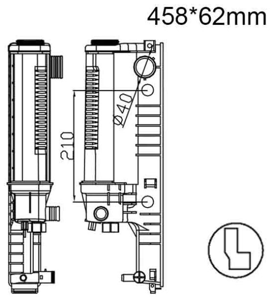 Бачок радиатора BMW 3-Series E30, 3-Series E36, 5-Series E34, 5-Series E39, Z3 E36 напорный левый (1982-2004)