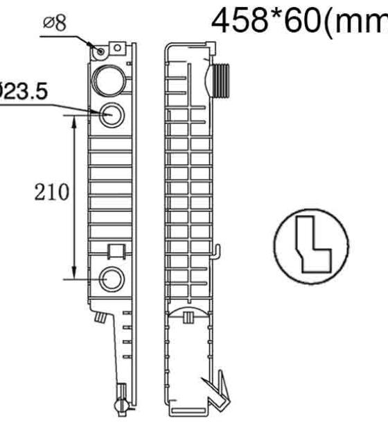 Бачок радиатора BMW 3-Series E30, 3-Series E90, 5-Series E34, 7-Series E32, 8-Series E31 напорный левый (1982-2011)