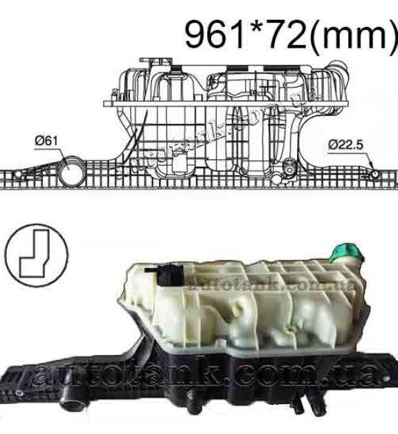 Бачок радиатора MAN TGA, TGS, TGX напорный верхний (1999-2021)