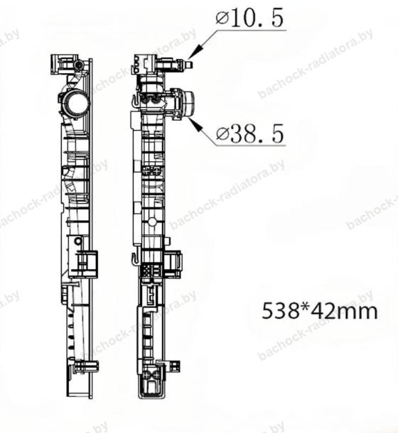 Бачок радиатора BMW 5-Series G30, G31, 6-Series G32, 7-Series G11, G12, M5 F90 напорный левый (2015-2025)
