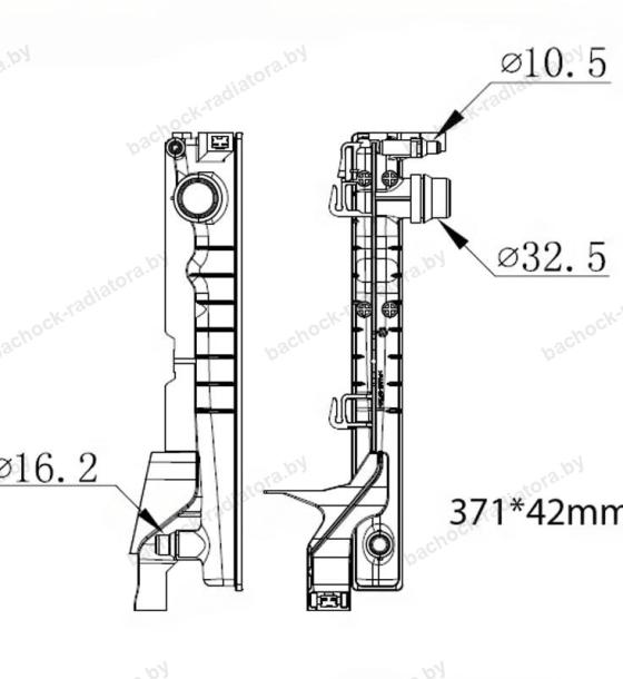 Бачок радиатора BMW 2-Series F45, F46, X1 F48 напорный левый (2014-2022)