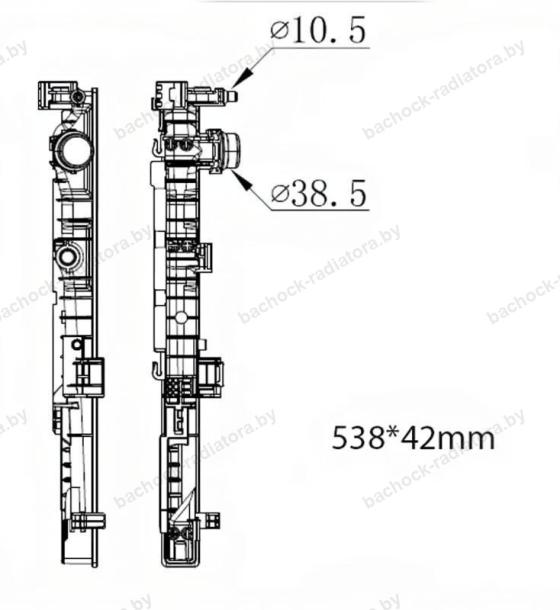 Бачок радиатора BMW 5-Series G30, G31, 6-Series G32, 7-Series G11, G12, M5 F90 напорный левый (2015-2025)