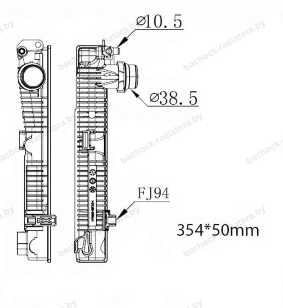 Бачок радиатора BMW 3-Series G20/G21 G80/G81, M2 F87, M2 G87 напорный левый (2015-2025)