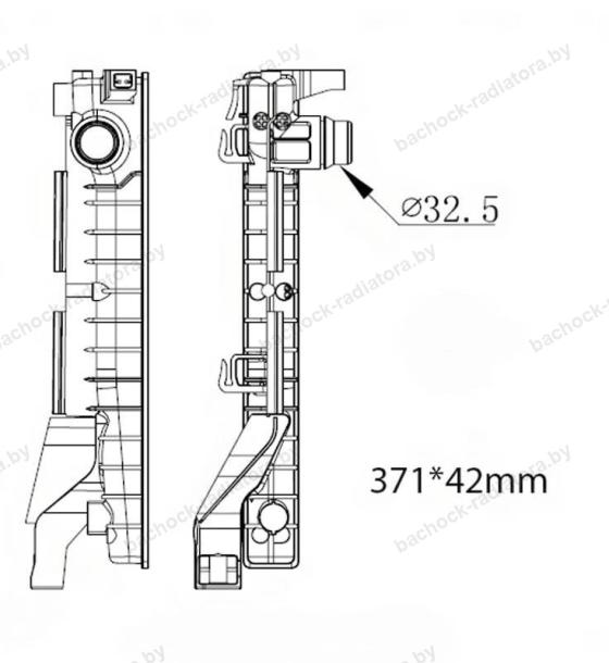Бачок радиатора MINI Clubman F54, Countryman F60, Hatch F55, 56, 57, Mini Cabrio F57, Mini Cooper ONE F55, F56 напорный левый (2013-2024)