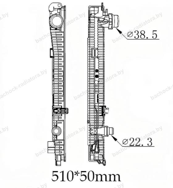 Бачок радиатора BMW 3-Series G20/G21 G80/G81, 4-Series G22, G82, Z4 G29 напорный левый (2019-2025)