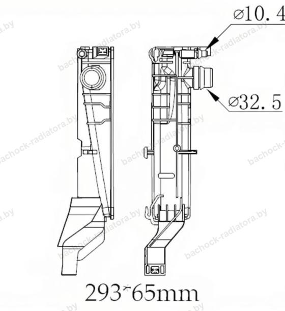 Бачок радиатора BMW 2-Series F45, F46, X1 F48 напорный левый (2014-2022)