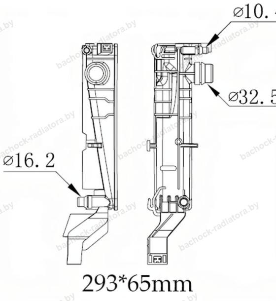 Бачок радиатора MINI Clubman F54, Countryman F60, Mini Cooper ONE F55, F56 напорный левый (2013-2024)