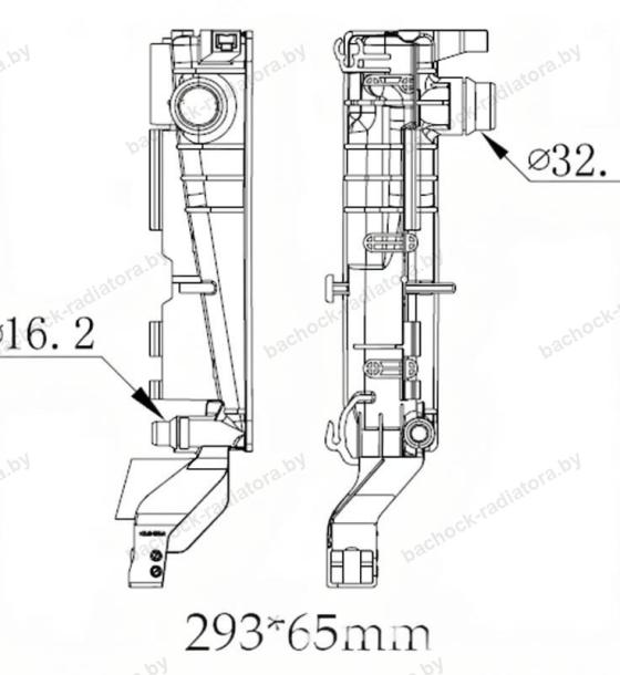 Бачок радиатора BMW 1-Series F40, 2-Series F45, F46, X1 F48, X2 F39 напорный левый (2014-2025)