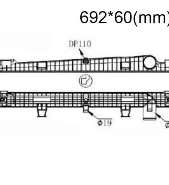 Бачок радиатора MAN TGL, TGM напорный верхний 692 мм (2005-2024)