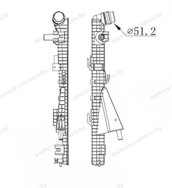 Бачок радиатора Ford F-Series-250/350/450/550, Super Duty 4 (P558) напорный левый (2008-2022)