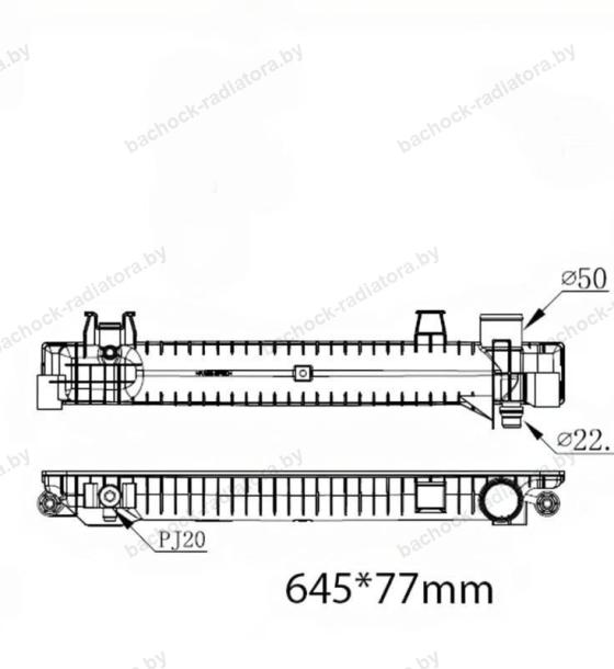 Бачок радиатора MAN TGL, TGM сливной нижний (2005-2024)