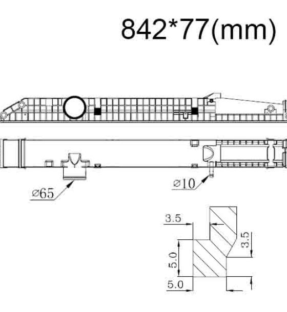 Бачок радиатора Mercedes Actros MP1, MP2, MP3, Zetros Behr напорный верхний (1996-2013)