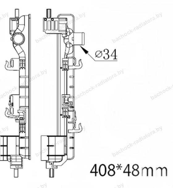 Бачок радиатора Chevrolet Aveo (T300) напорный левый (2011-2020)