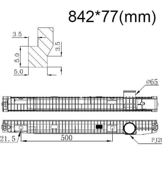 Бачок радиатора Mercedes Actros MP1, MP2, MP3, Zetros Behr сливной нижний (1996-2013)