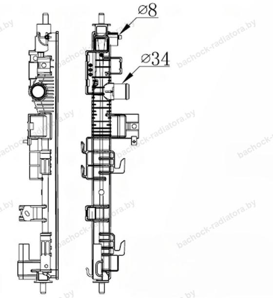 Бачок радиатора Chevrolet Equinox 3 напорный левый (2017-2024)