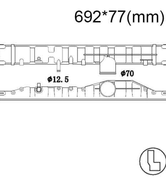 Бачок радиатора Neoplan Centroliner, Cityliner, Transliner напорный верхний (1990-2024)