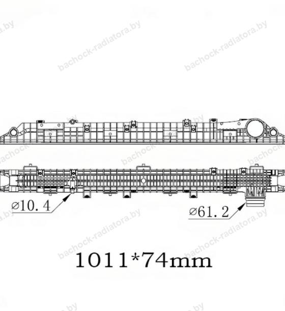 Бачок радиатора Mercedes Actros MP4, MP5, Antos, Arocs Евро 6 напорный верхний (2011-2026)