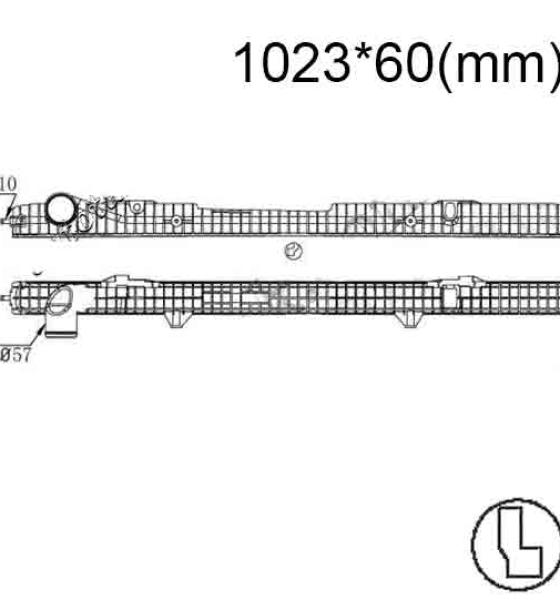 Бачок радиатора Scania G, P, R, T-series Евро 6 напорный верхний 1023 мм (2004-2024)