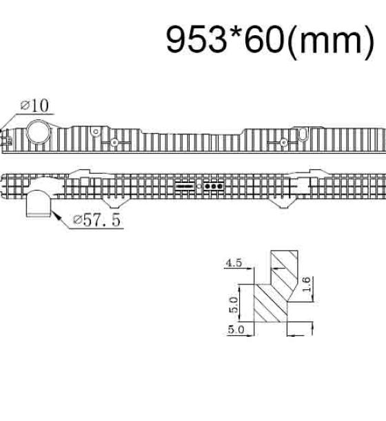 Бачок радиатора Scania G, P, R-series Евро 6 напорный верхний 953 мм (2004-2024)