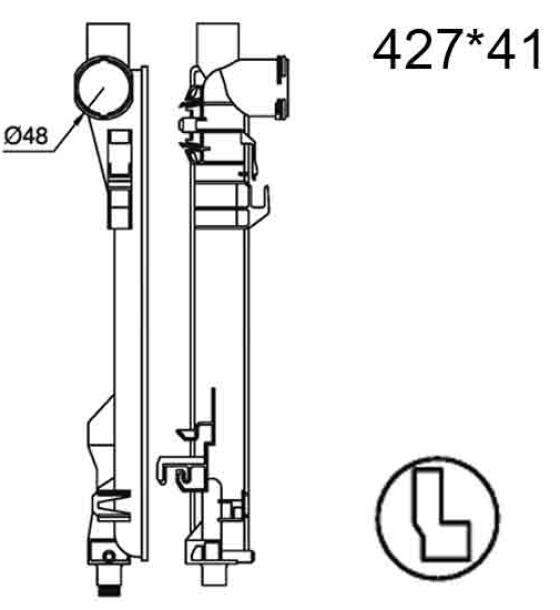 Бачок радиатора Mercedes-Benz C-Class W203, CLC-Class W203, CLK-Class C209, SLK-Class R171 напорный левый (2000-2011)