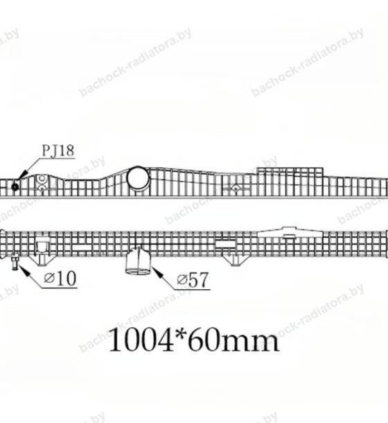 Бачок радиатора Scania G, P, R-series Евро 6 напорный верхний 1004 мм (2004-2024)