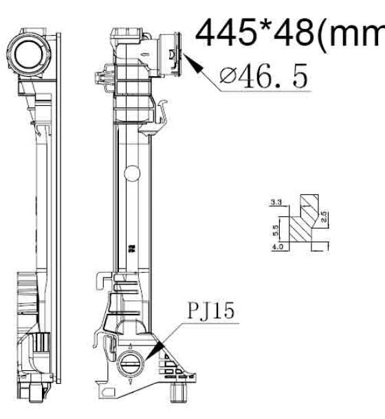 Бачок радиатора Mercedes-Benz C-Class W204, CLS-Class C218, E-Class C207, E-Class W212, GLK-Class X204, SLK-Class R172 напорный левый (2007-2018)