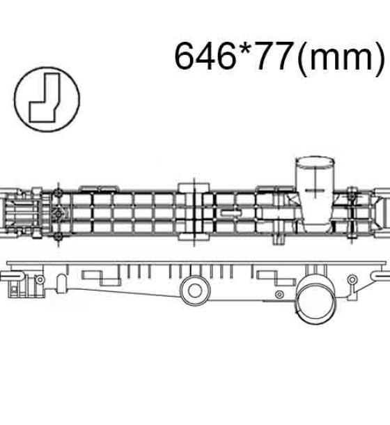 Бачок радиатора DAF CF SERIES, сливной нижний (1998-2000)