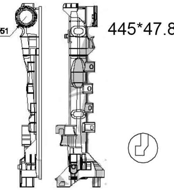 Бачок радиатора Mercedes-Benz C-Class W204, CLS-Class C218, E-Class W212, SL-Class W 231 (12-), SLK-Class R172, SLS-Class C197 напорный левый (2007-2020)