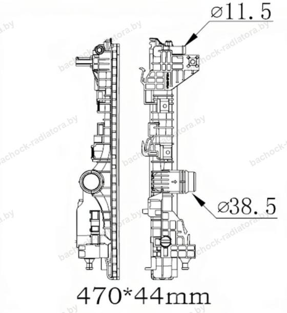 Бачок радиатора Mercedes-Benz A-Class W177, CLA-Class C118, GLA-Class H247 напорный левый (2018-2026)