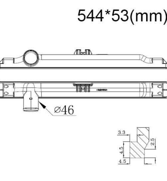 Бачок радиатора Mitsubishi Fuso Canter напорный верхний (1993-2002)