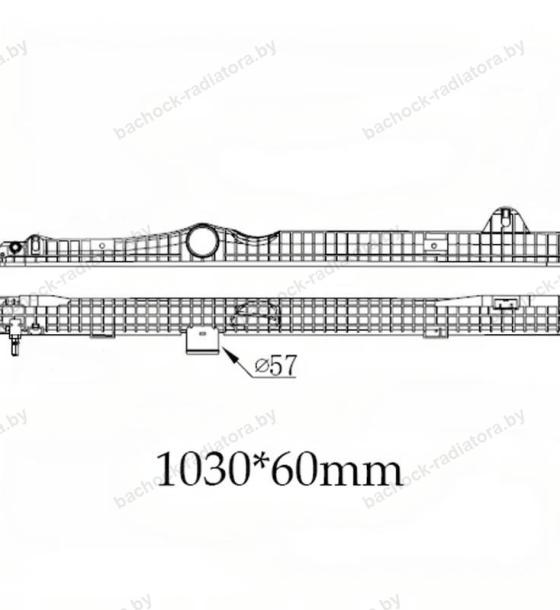 Бачок радиатора Scania G, L, P, R, S-series Евро 6 напорный верхний 1030 мм (2017-2024)