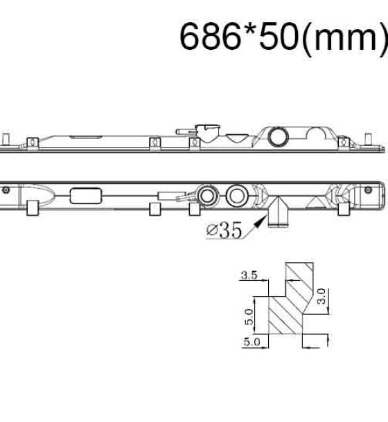 Бачок радиатора Mitsubishi Galant 6 напорный верхний (1987-1993)